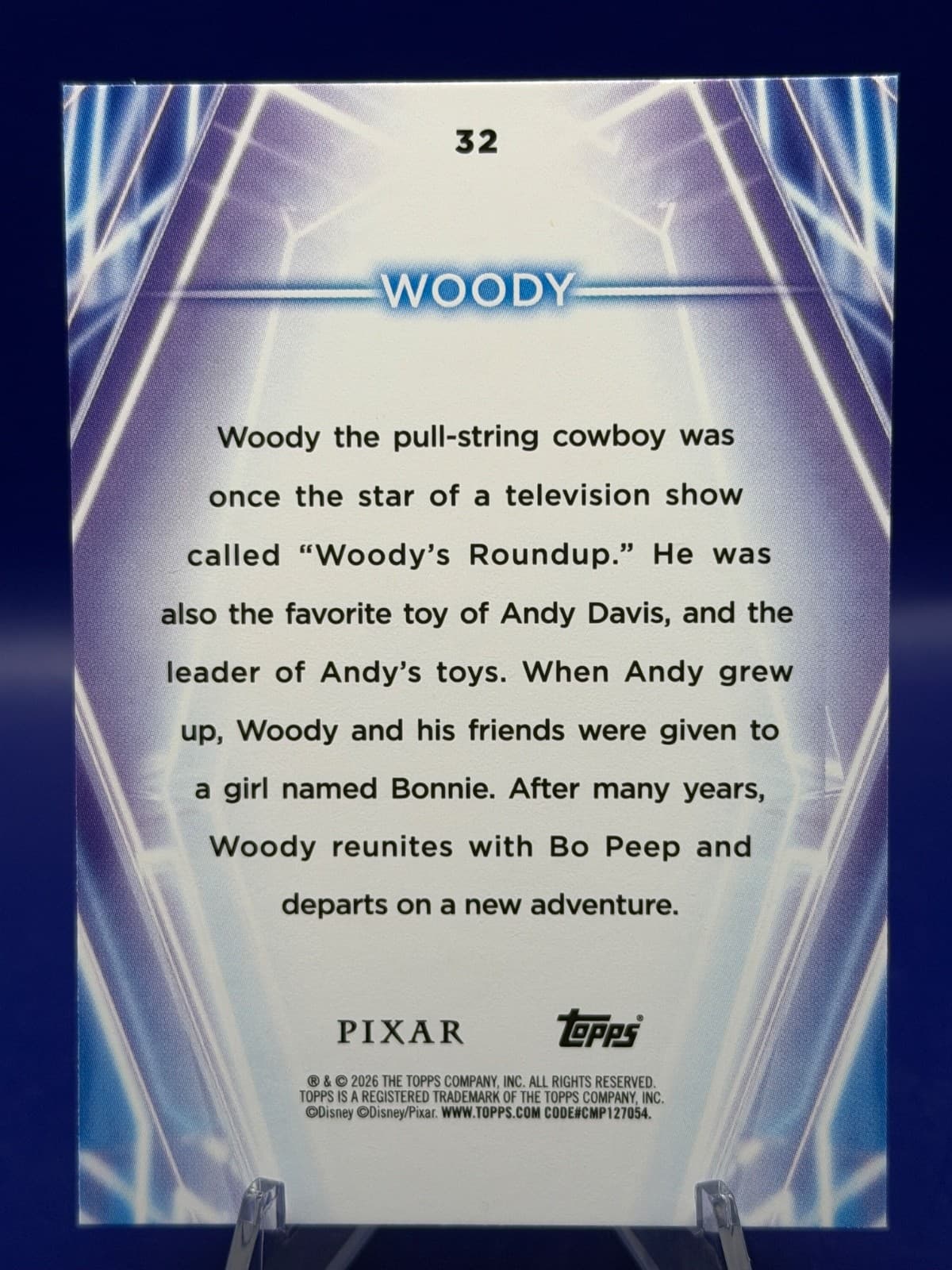 2026 Topps Disney Neon Woody #32 Base Toy Story Pixar Disney NM - Thumbnail 2