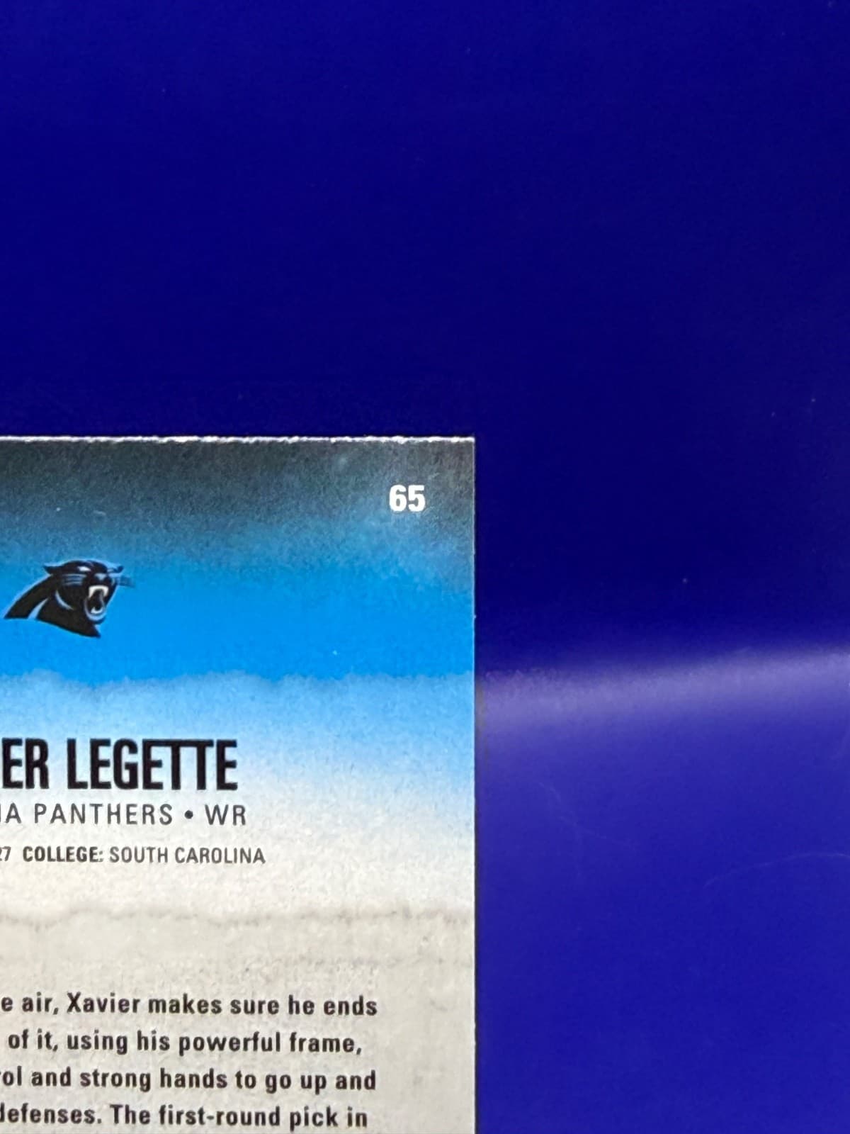 2025 Topps Signature Class Xavier Legette #65 Green Purple Panthers NM - Thumbnail 8