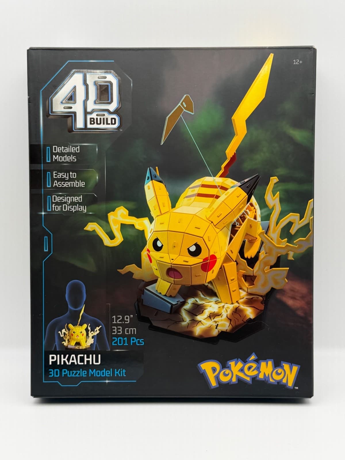 Pokemon Pikachu 4D Build 3D Puzzle Model Kit 201 Pcs Spin Master New