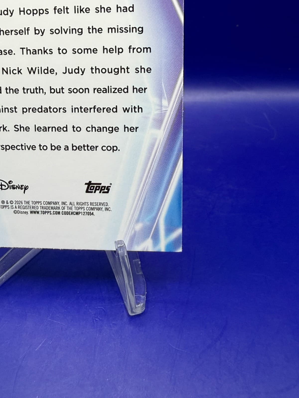 2026 Topps Disney Neon Judy Hopps #62 Diamante Foil Zootopia NM - Thumbnail 3