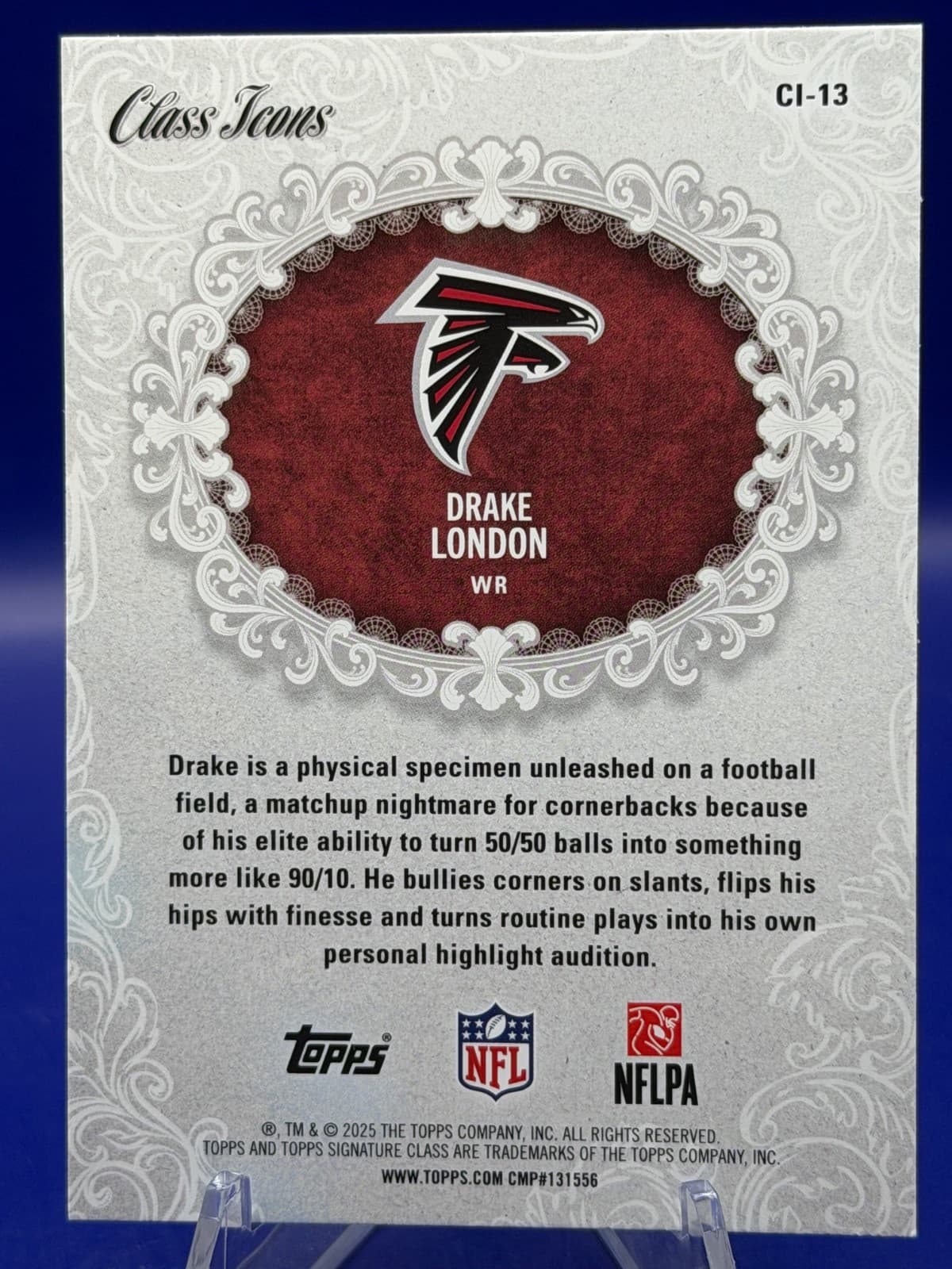 2025 Topps Signature Class Drake London Class Icons CI-13 Falcons NM - Thumbnail 6