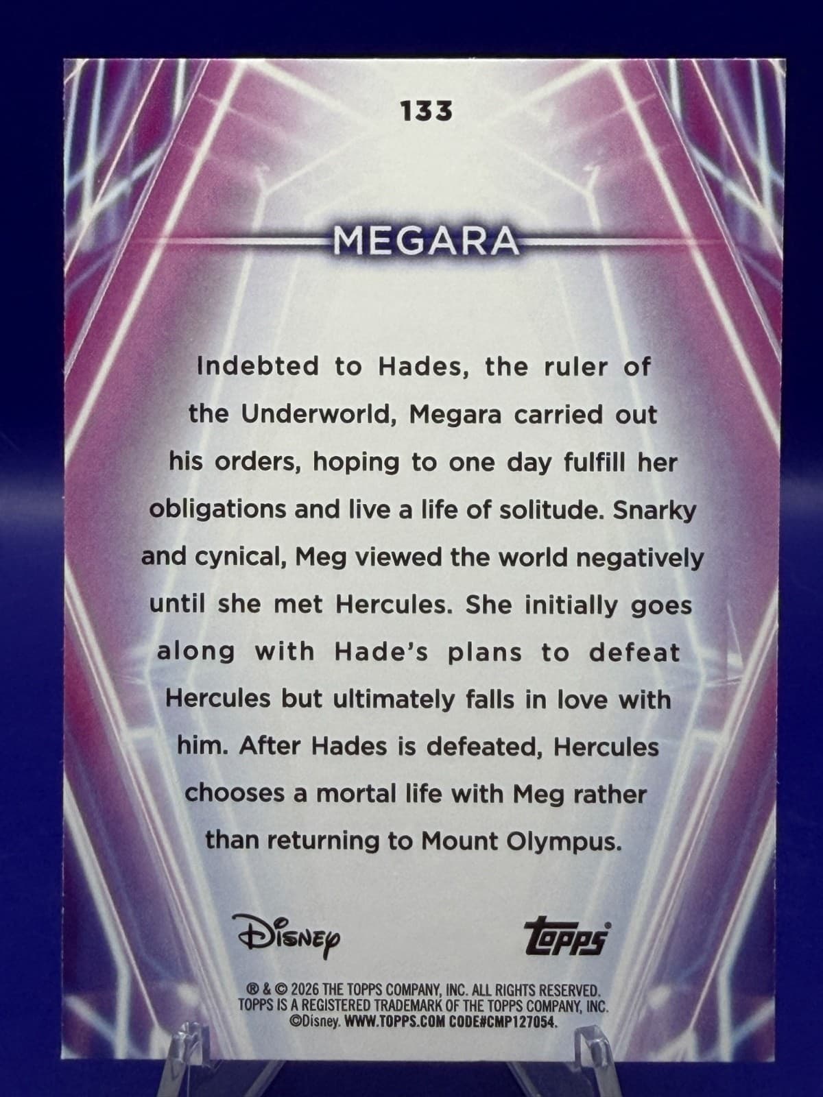 2026 Topps Disney Neon Megara #133 Diamante Foil Hercules Disney NM - Thumbnail 6