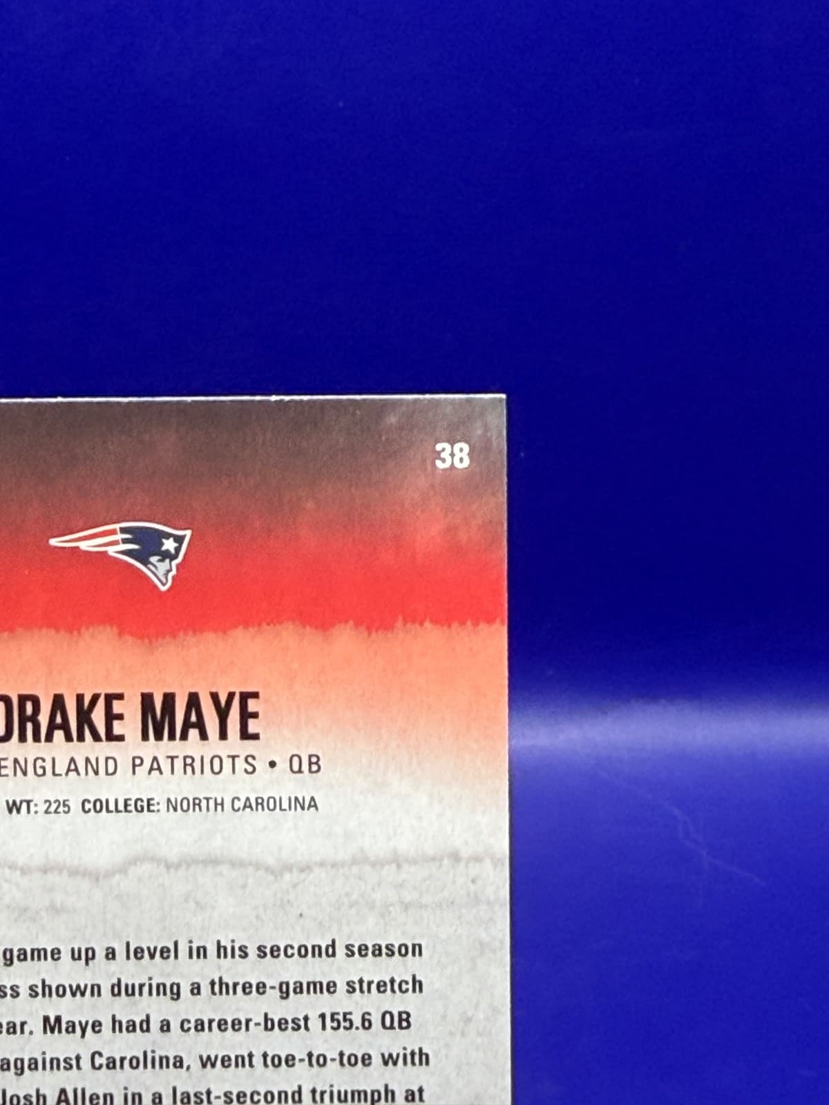 2025 Topps Signature Class Drake Maye #38 White Patriots QB NM - Thumbnail 8