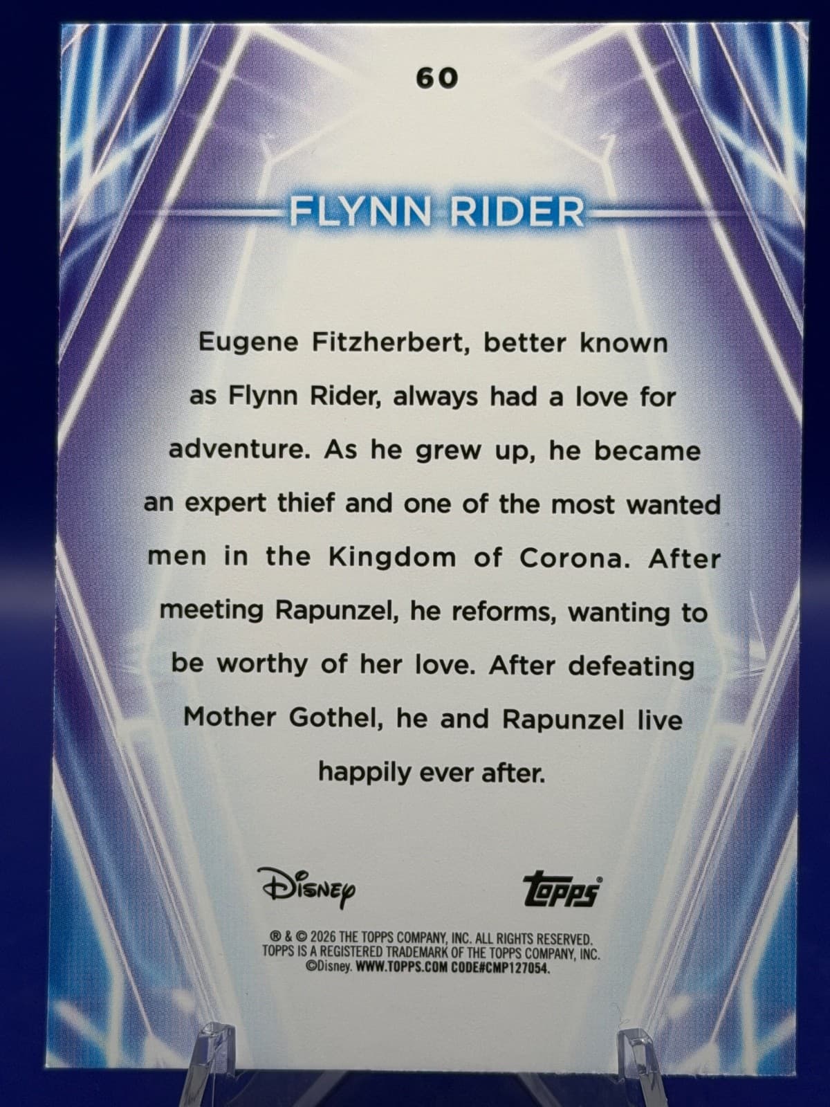 2026 Topps Disney Neon Flynn Rider #60 Rainbow Foilboard Tangled NM - Thumbnail 6