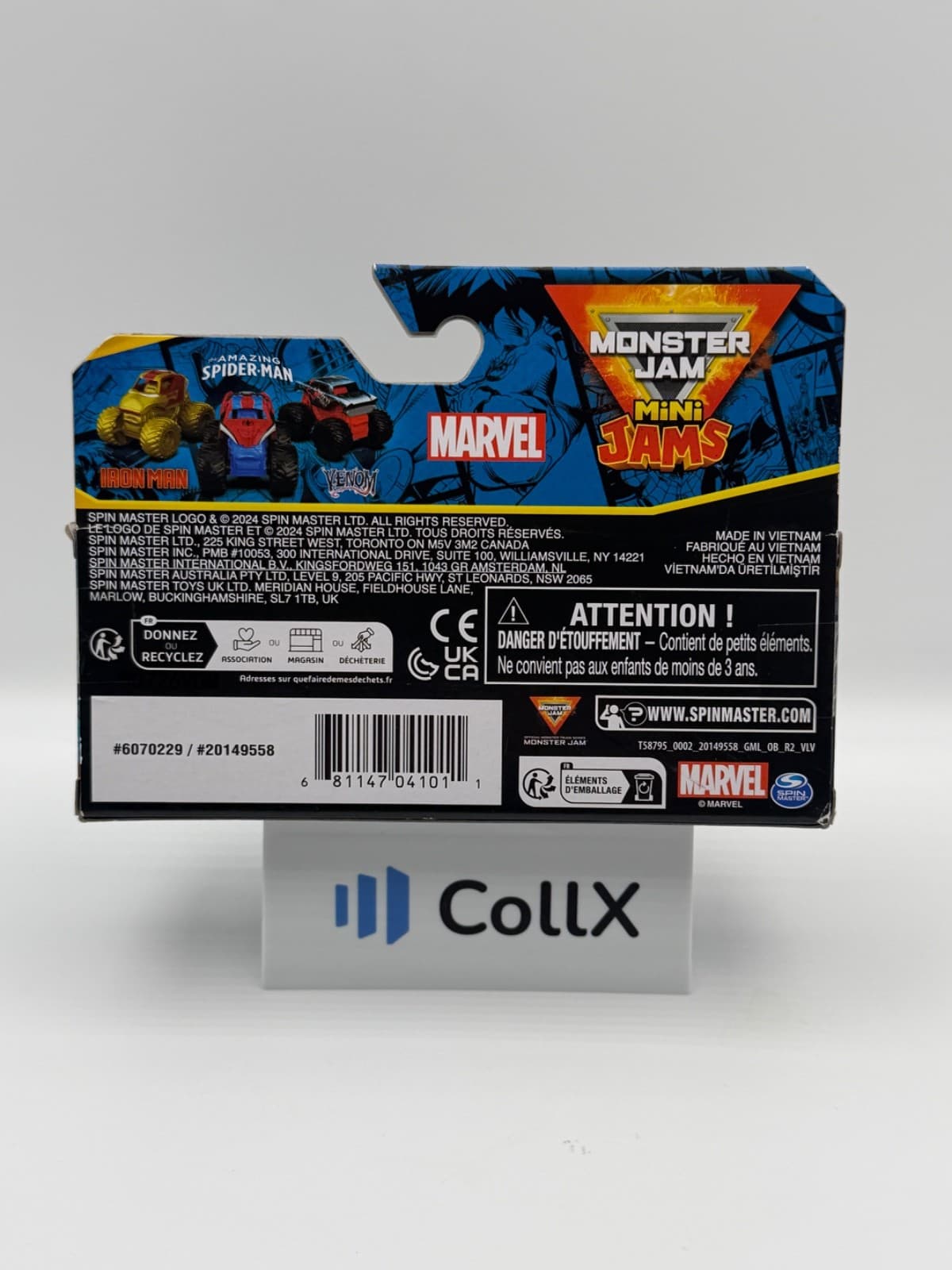 Monster Jam Mini Jams Marvel Iron Man Venom Spider-Man 3-Pack 1:87 - Thumbnail 2