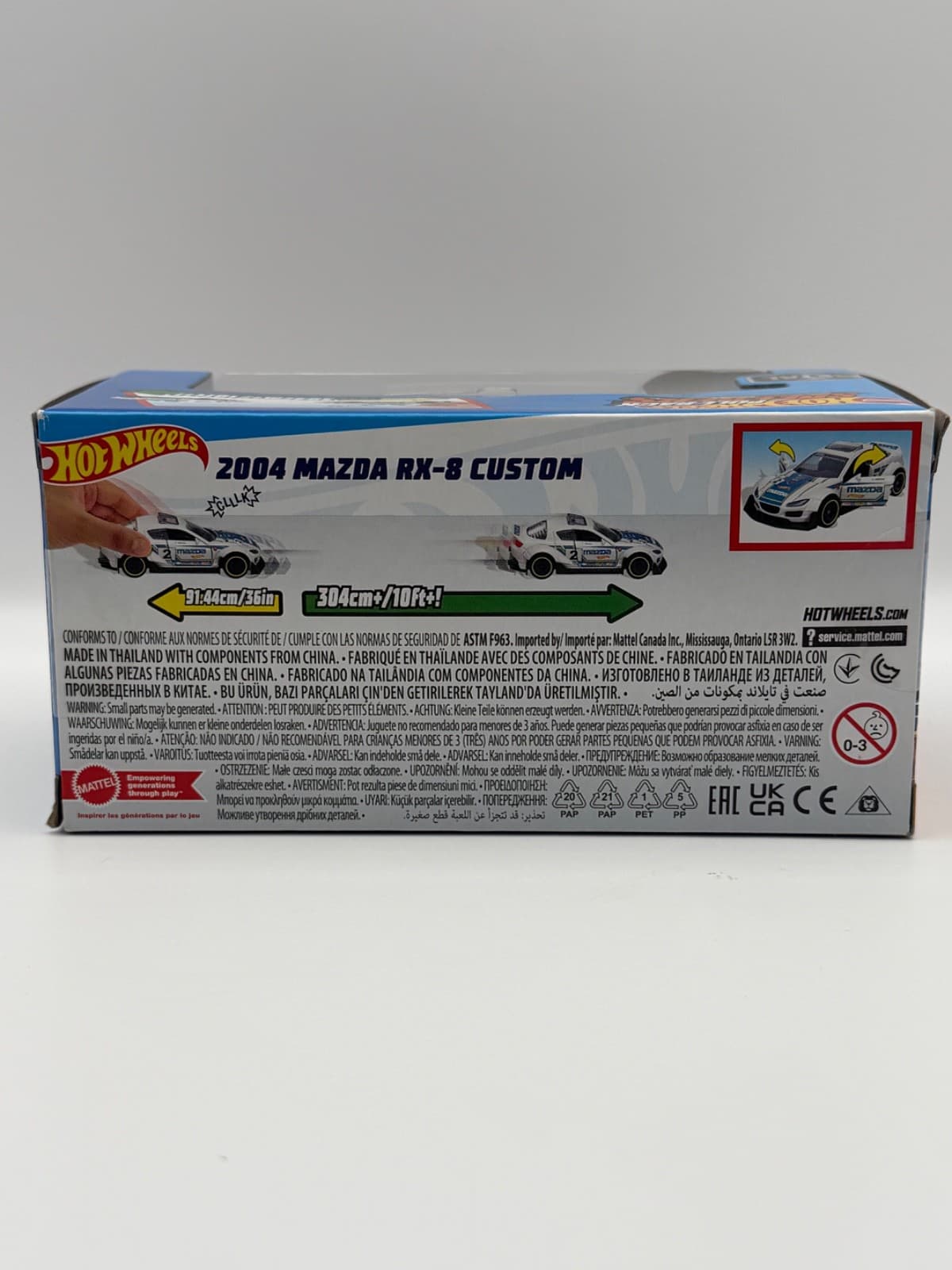Hot Wheels Pull-Back Speeders 2004 Mazda RX-8 Custom HW Drift 1:43 - Thumbnail 3