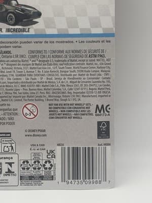 2024 Hot Wheels Racer Verse Disney The Incredibles MR. INCREDIBLE NEW Near Mint - Thumbnail 5