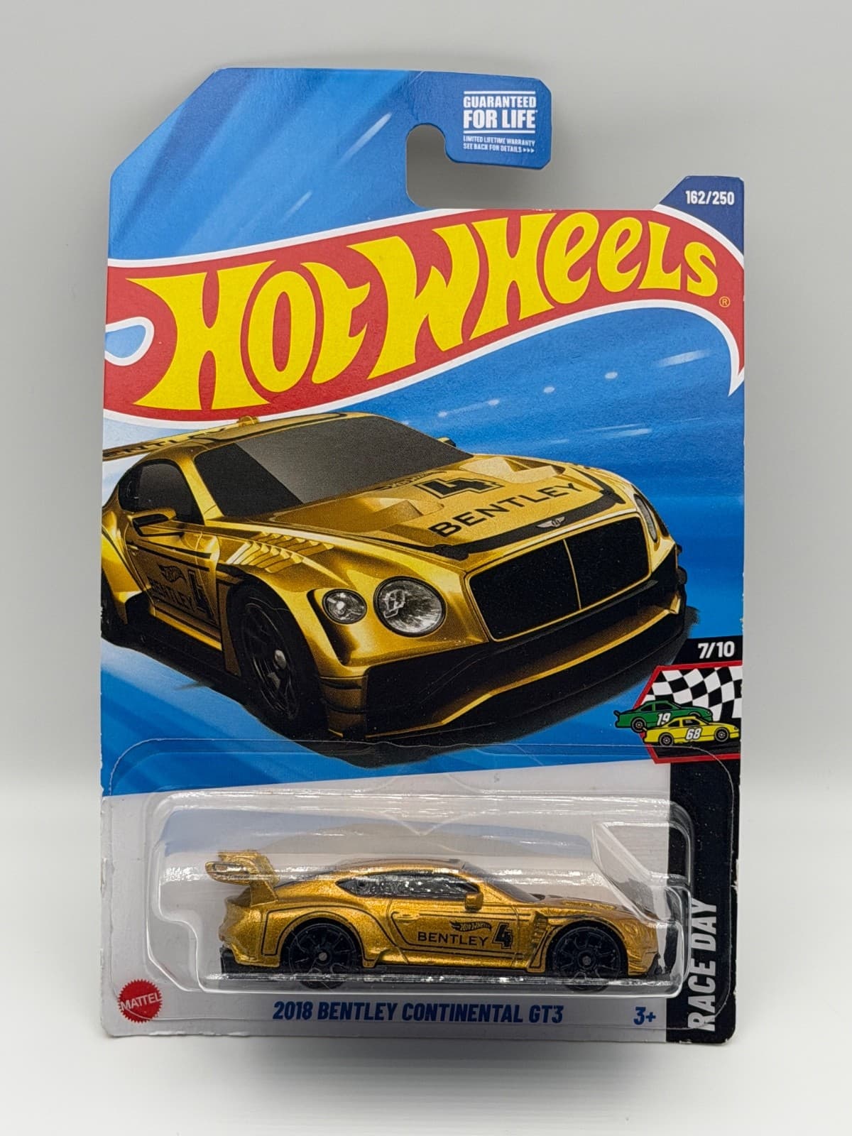 2025 Hot Wheels 2018 Bentley Continental GT3 Gold HW Race Day 1:64