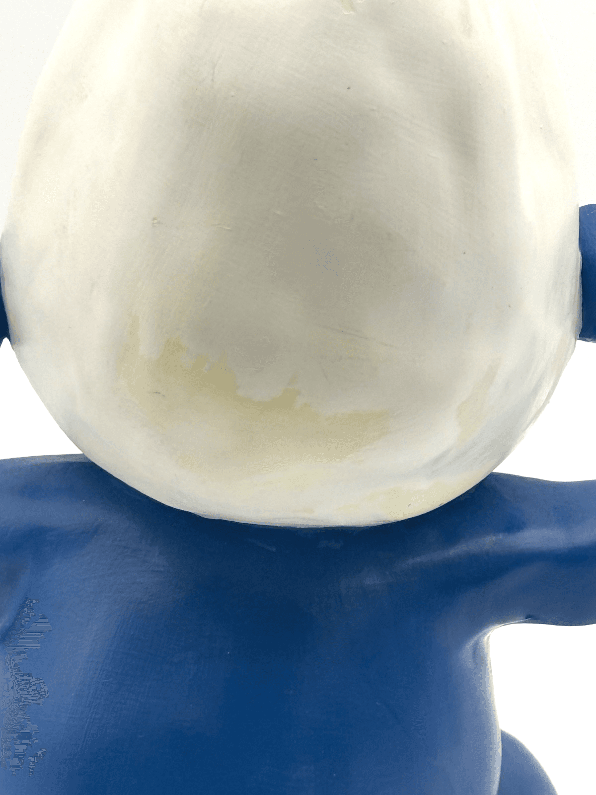 Vintage 1982 Willie Ceramic Blue Smurf Gnome Figurine White Hat Handmade - Thumbnail 8