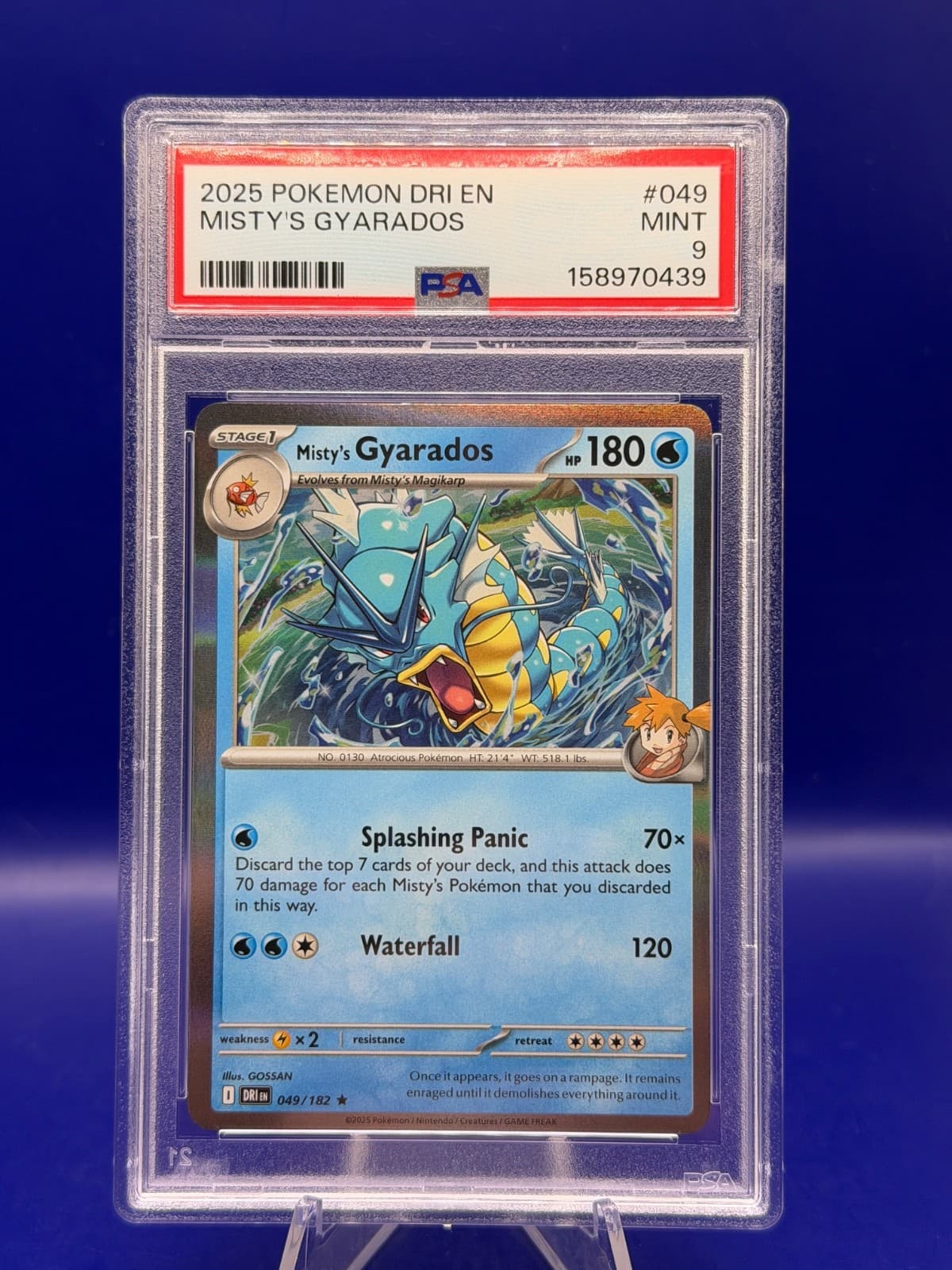 2025 Pokemon Destined Rivals Misty's Gyarados #049 Holo Grade 9