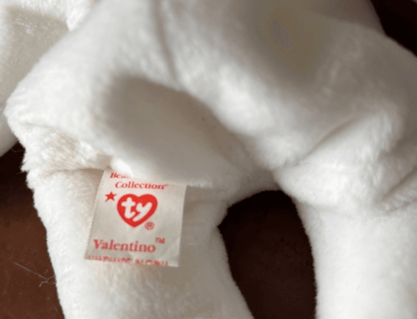 TY Beanie Babies Valentine Lot 4 - 3x Valentino Bear + Cupid Dog with Tag Plush - Thumbnail 3