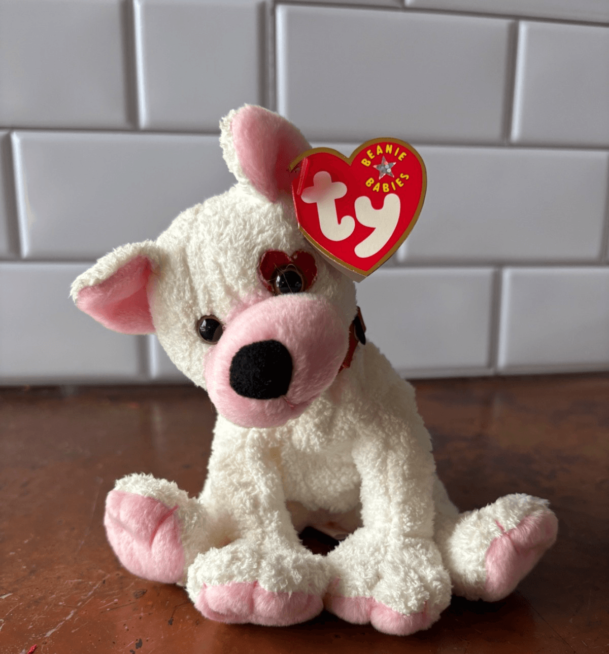 TY Beanie Babies Valentine Lot 4 - 3x Valentino Bear + Cupid Dog with Tag Plush - Thumbnail 4