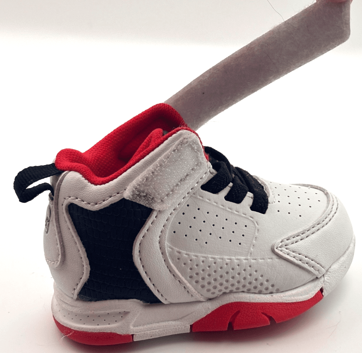 AND1 Baby Sneakers Size 2 Athletic Strap Sneaker Black and Red - Thumbnail 6