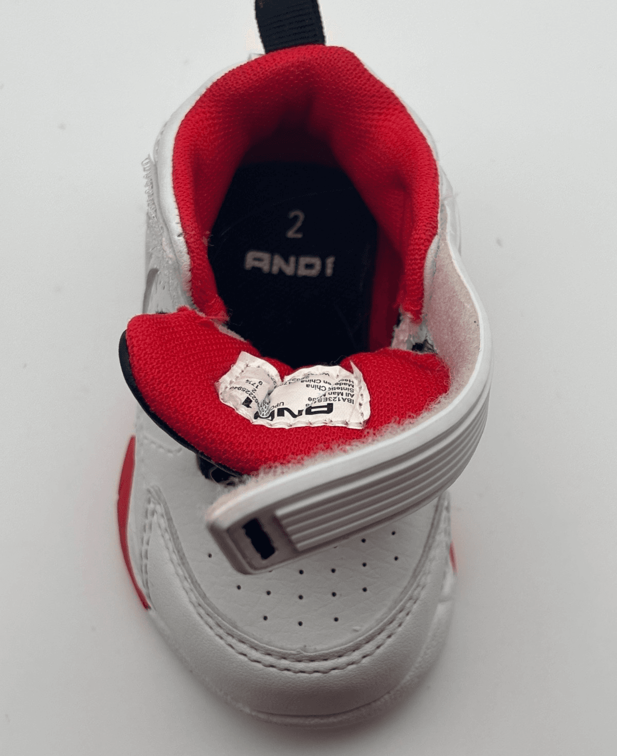 AND1 Baby Sneakers Size 2 Athletic Strap Sneaker Black and Red - Thumbnail 11