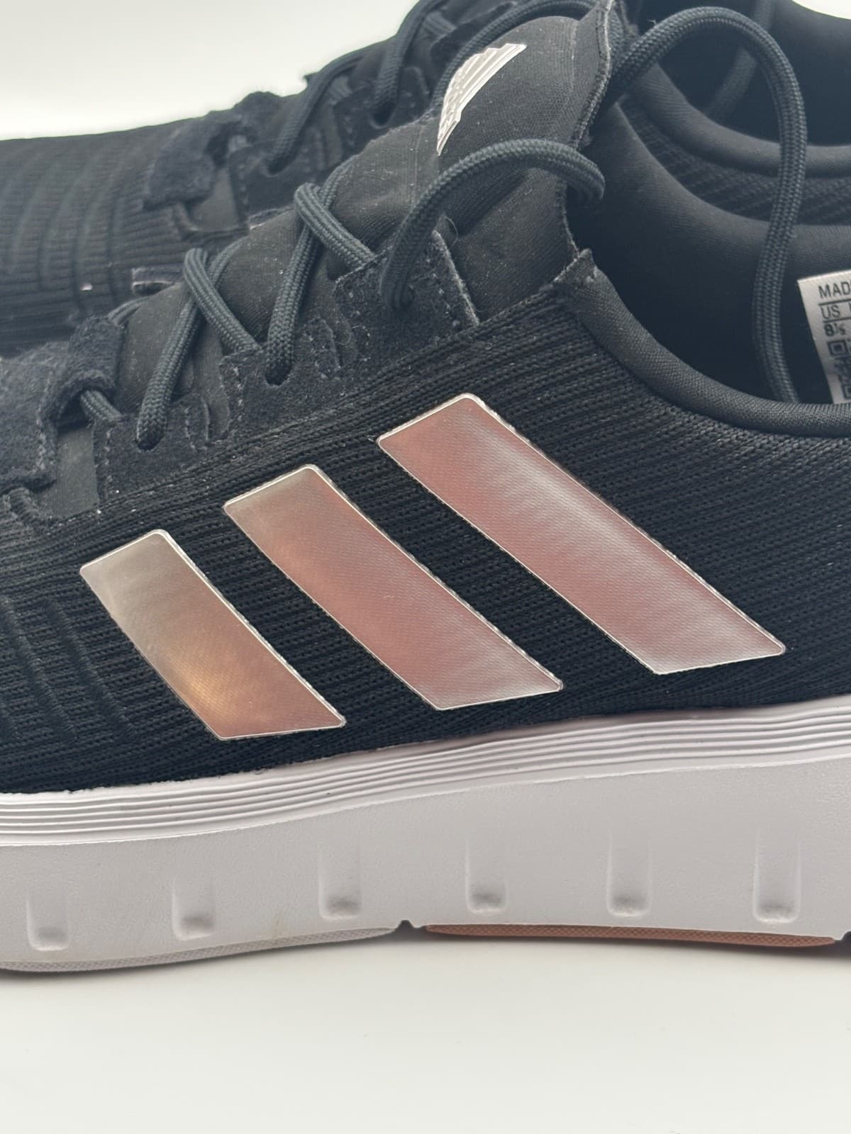 Adidas Swift Run 23 Women’s Size 8.5 Black Rose Gold Running Shoes IG0560 Used - Thumbnail 6