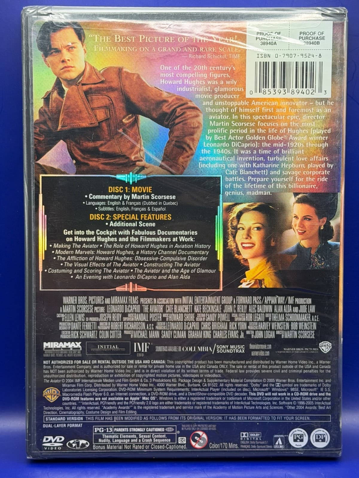 The Aviator (DVD, 2005, 2-Disc Set, Full Frame) Movie Disc - Thumbnail 2