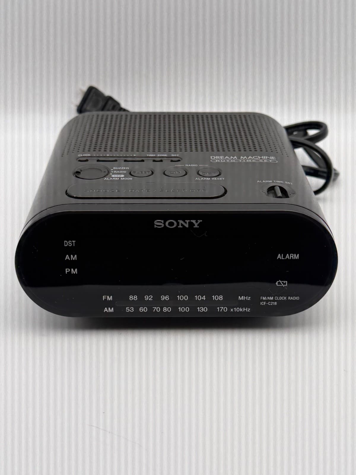 Sony Dream Machine ICF-C218 FM AM Alarm Clock Radio Black Tested Works