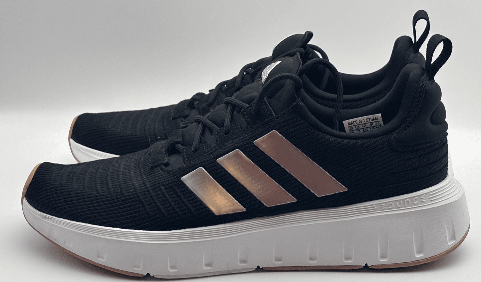 Adidas Swift Run 23 Women’s Size 8.5 Black Rose Gold Running Shoes IG0560 Used - Thumbnail 5