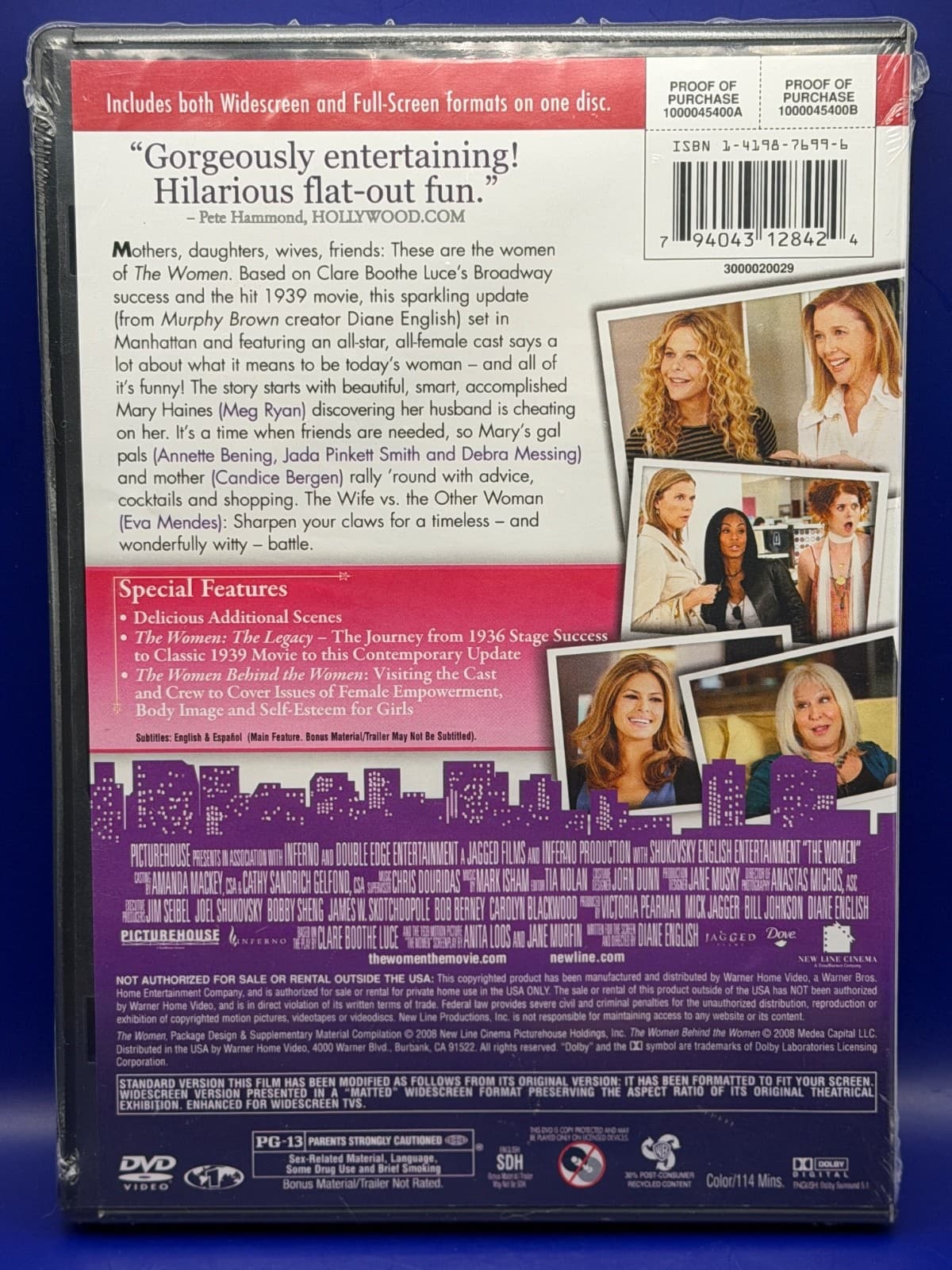 The Women Promo DVD 2008 Sealed Meg Ryan Annette Bening Eva Mendes - Thumbnail 2