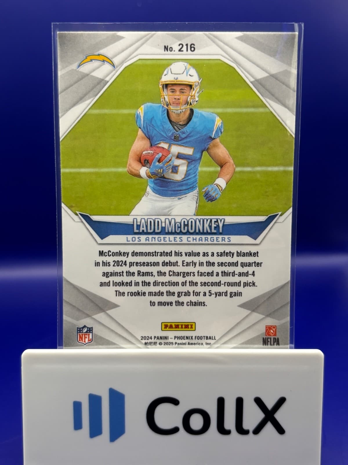 2024 Panini Phoenix Ladd McConkey RC Orange #216 Chargers - Thumbnail 2
