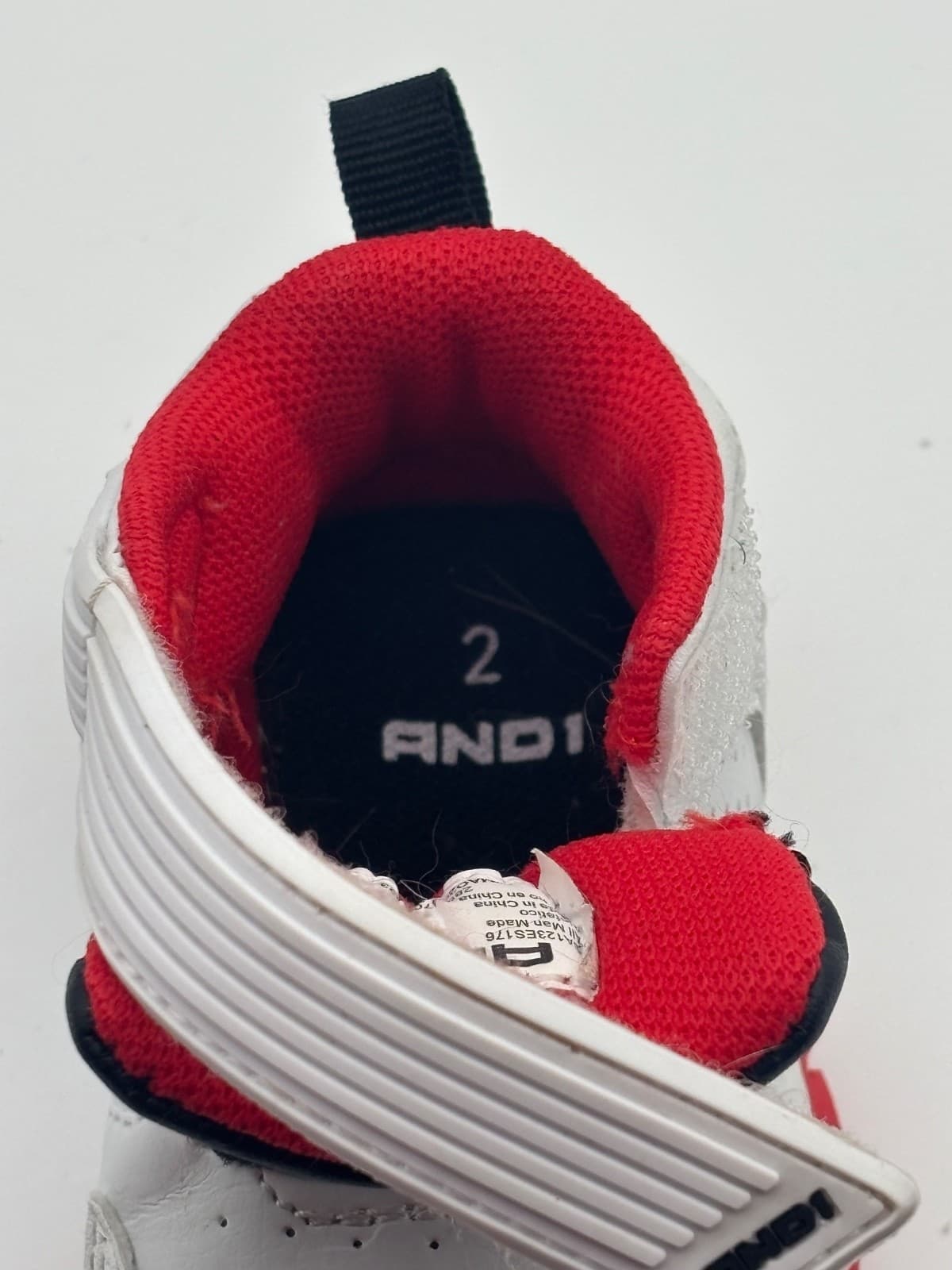 AND1 Baby Sneakers Size 2 Athletic Strap Sneaker Black and Red - Thumbnail 23