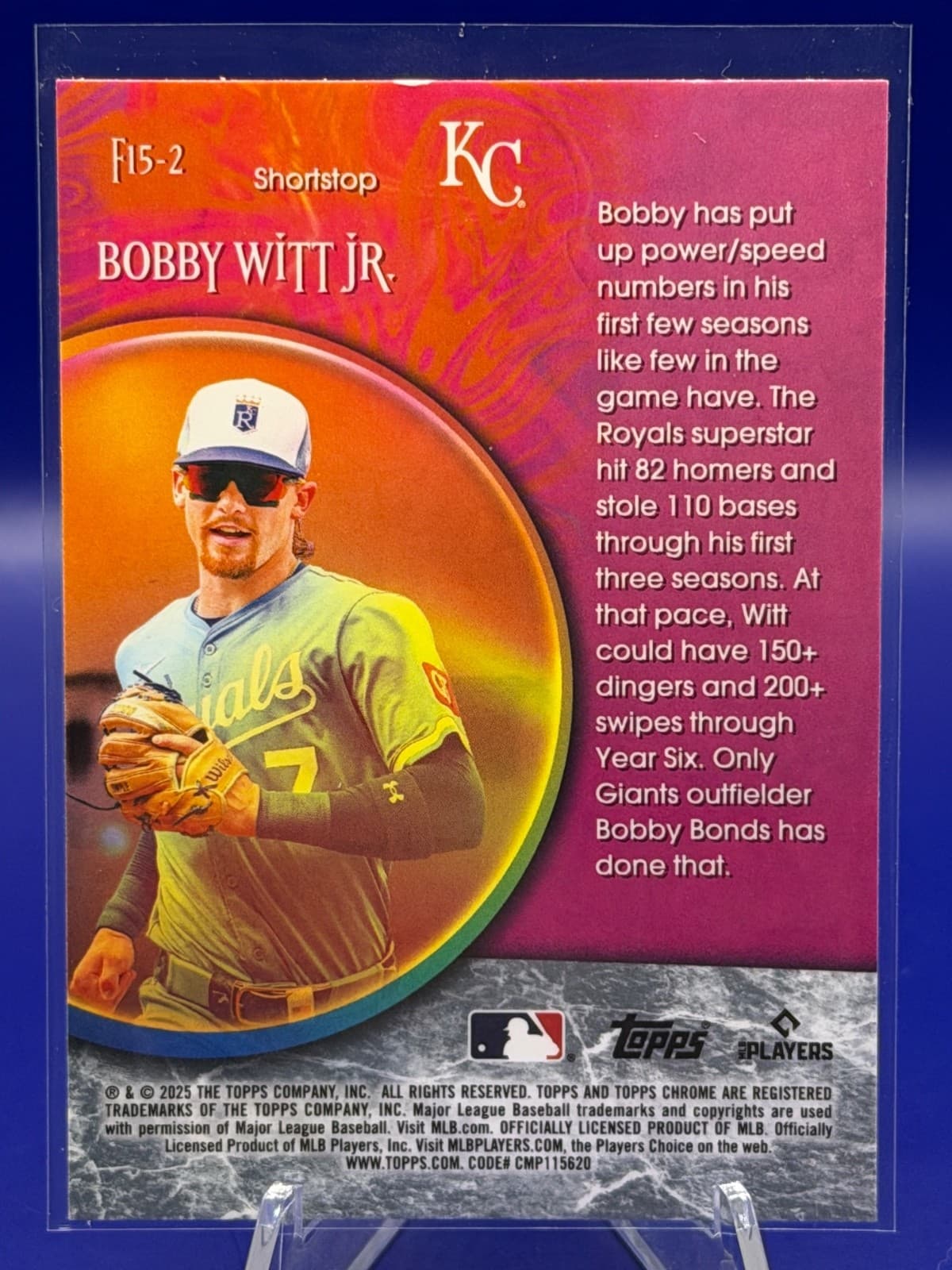 2025 Topps Chrome Update Series - Fortune 15 Bobby Witt Jr. #F15-2 - Thumbnail 2