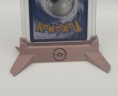 Rose Gold Graded Trading Card Display Stand Slab Holder 3D Printed STAND ONLY - Thumbnail 3