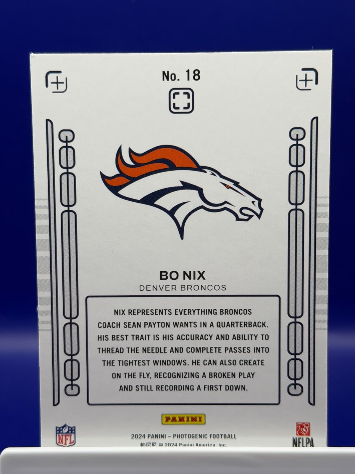 2024 Panini Photogenic - Rookie Pix Bo Nix #18 (RC) - Thumbnail 2