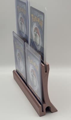 Rose Gold Top Loader Card Display Stand Holds 4 Trading Cards NEW-STAND ONLY - Thumbnail 4