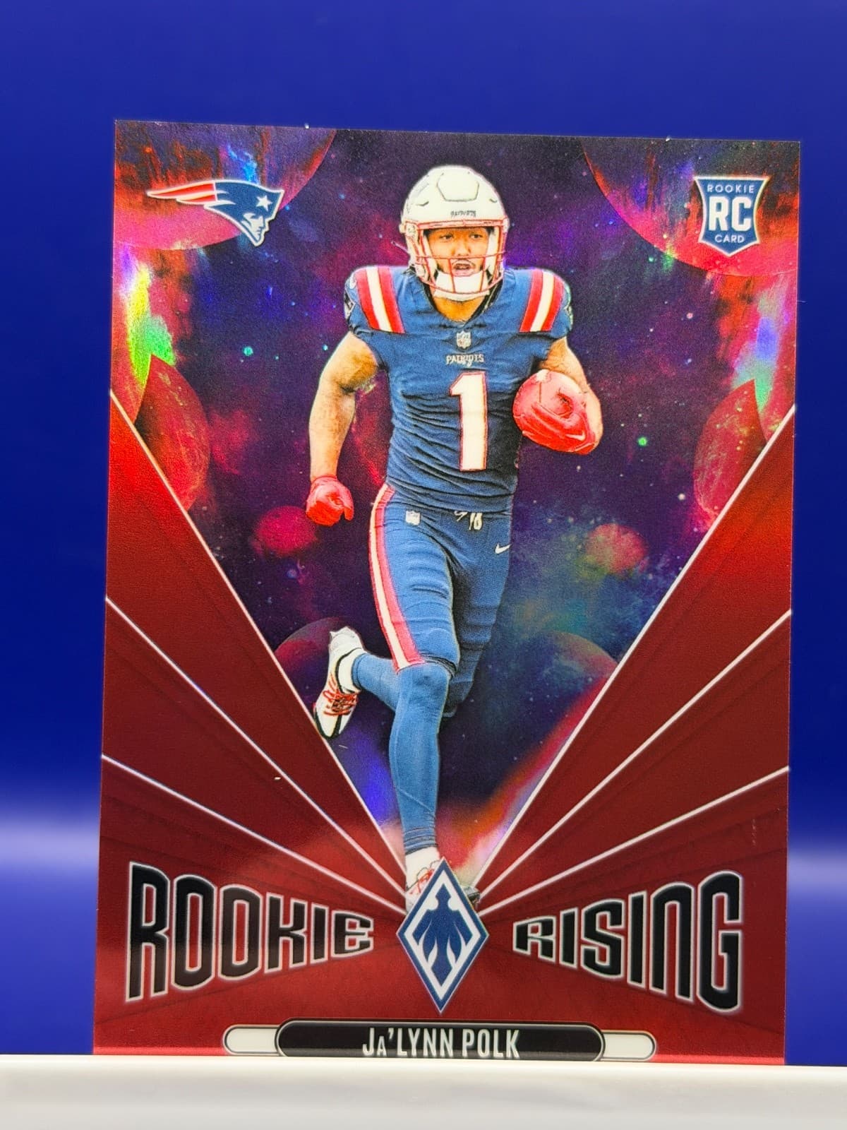2024 Panini Phoenix Ja’Lynn Polk Rookie Rising Red RC /99 Patriots
