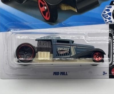2026 Hot Wheels 140/250 "Mid Mill", Blue, Rod Squad Series, New, Unopened - Thumbnail 2