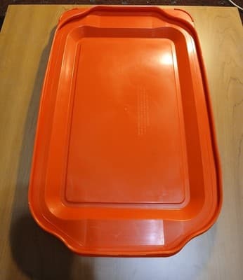 Pyrex Red Plastic Replacement Lid C-233-PC 9x13 3qt 2.8L Rectangular USA - Thumbnail 2