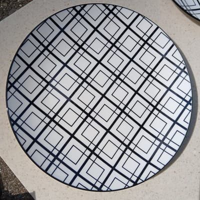 Dover & York Geometric Salad/Dessert Plates Set of 4 Discontinued Rare Design. - Thumbnail 2