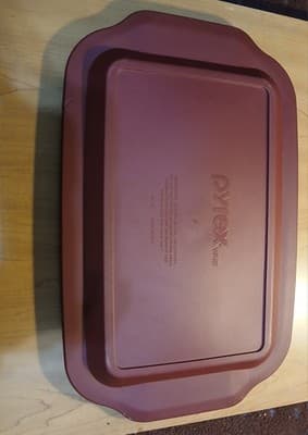 Burgundy Pyrex Rectangular Replacement Lid 233-pc 3 Quart Casserole Baking Dish