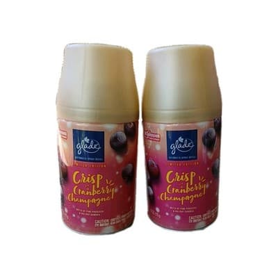2 Glade Air Freshener Spray Refills Crisp Cranberry Champagne Limited Ed Holiday - Thumbnail 2