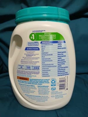 All Free Clear 56 Mighty Pacs Laundry Detergent Odor Relief NO Perfunes or Dyes - Thumbnail 3