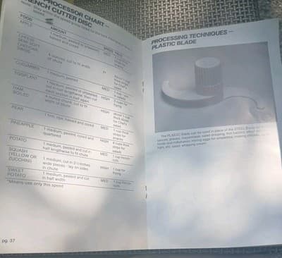 Sears Counter Craft 7-Speed Food Processor Owner’s Manual Only - Thumbnail 3