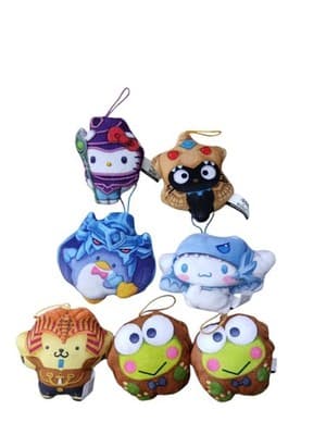 Sanrio Hello Kitty X Yu-Gi-Oh! McDonald’s Plush Lot Of 7 Toys 2024 W Duplicate