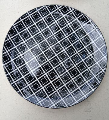 Dover & York Dinner Plate Geometric Design Discontinued Set Of 4 Brand New Rare - Thumbnail 2