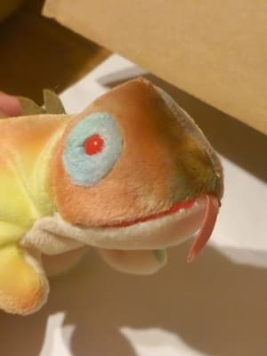 Ty Beanie 1997 Baby Iggy The Iguana Rainbow Plush Toy collectible retro #2 - Thumbnail 5