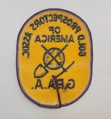 Vintage GPAA Gold Prospectors Association Of America Patch Yellow Purple Border - Thumbnail 2