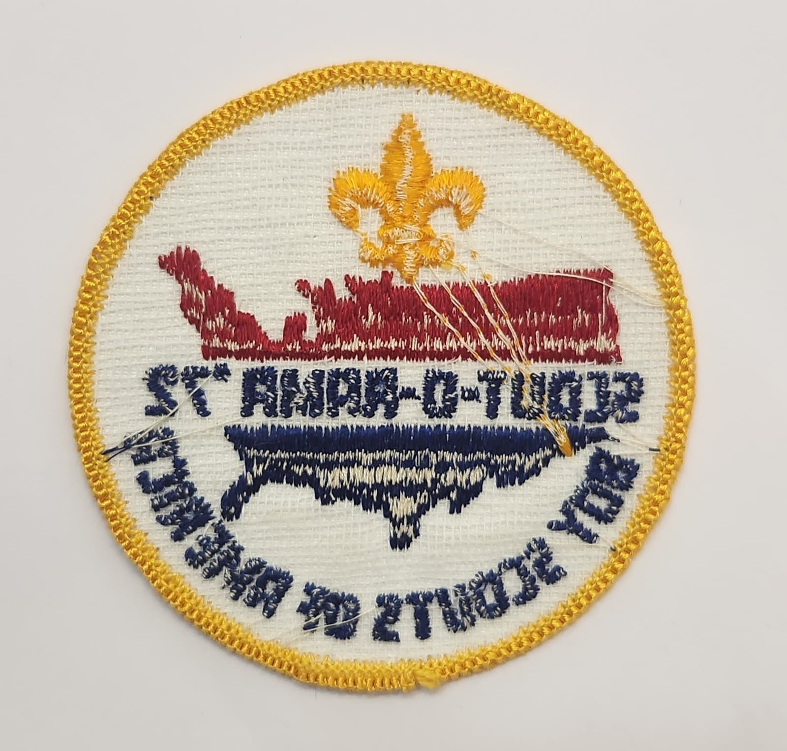 Vintage 1972 SCOUT-O-RAMA '72 USA Map Design Boy Scout BSA Patch - Thumbnail 2