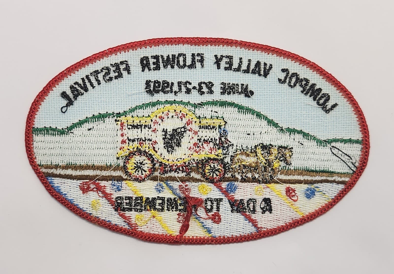 Vintage 1993 Lompoc Valley Flower Festival California Patch - Thumbnail 2