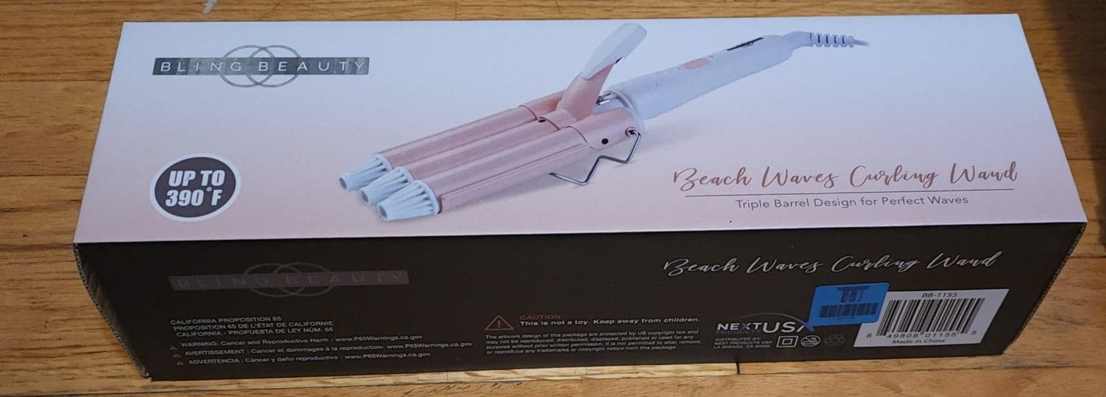 BRAND NEW BLING BEAUTY TRIPLE BARREL CURLING IRON - Thumbnail 2