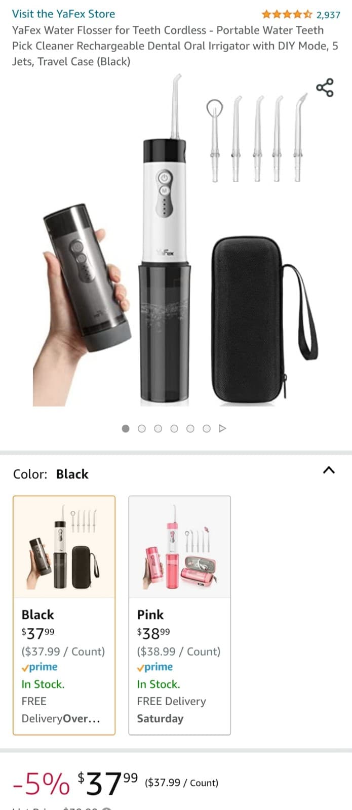 BRAND NEW PORTABLE ORAL IRRIGATOR BY YAFEX - Thumbnail 8