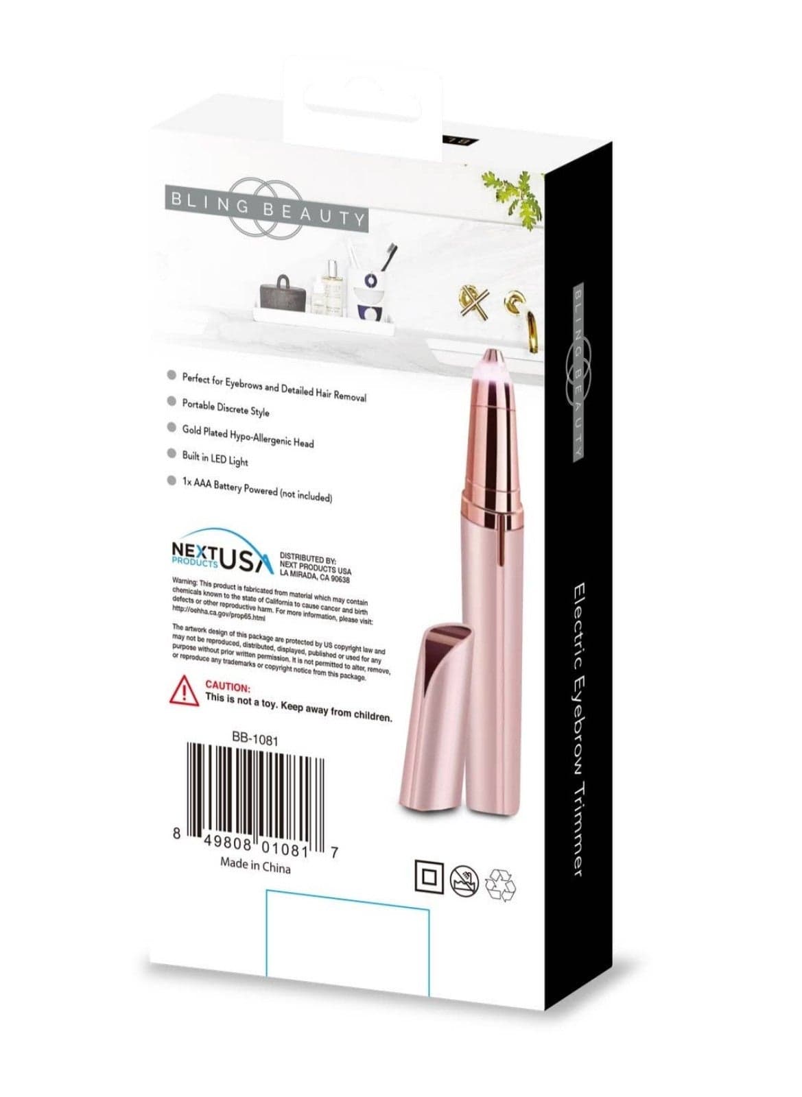 Bling Beauty Portable Electric Eyebrow Trimmer - Thumbnail 2