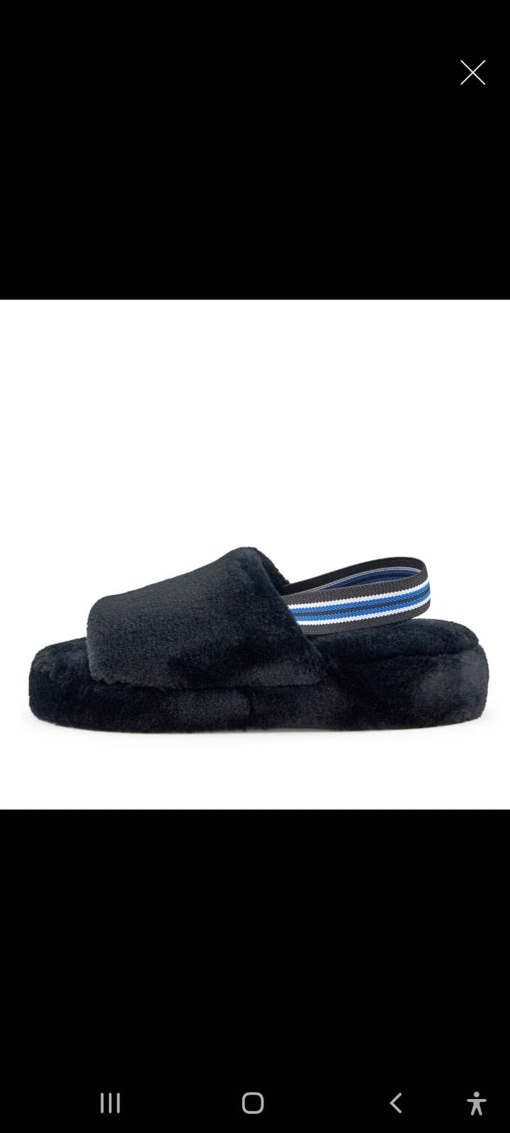 Womens Lisbon Faux Fur Nest Slippers in Black - Thumbnail 2