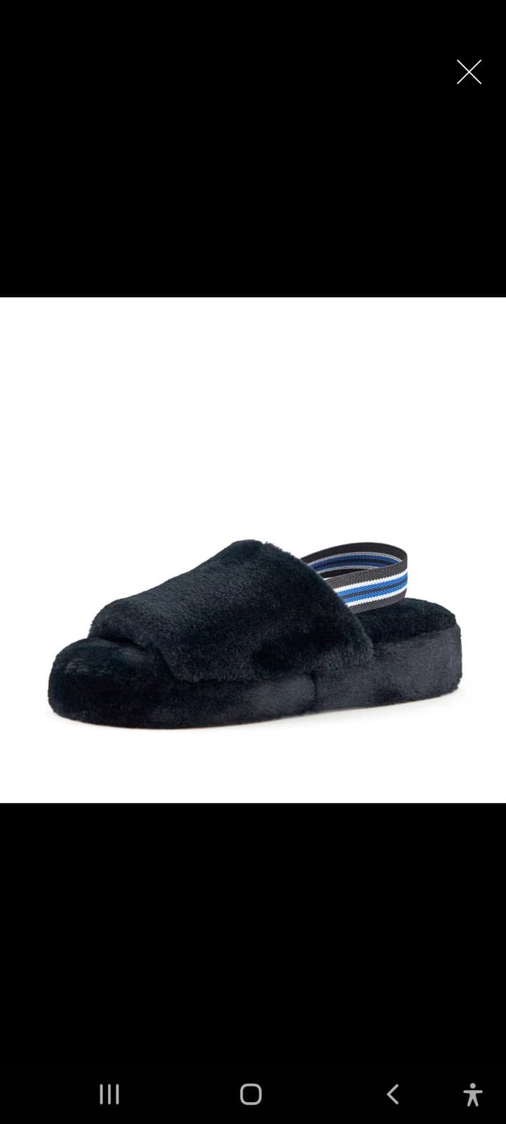 Womens Lisbon Faux Fur Nest Slippers in Black - Thumbnail 5