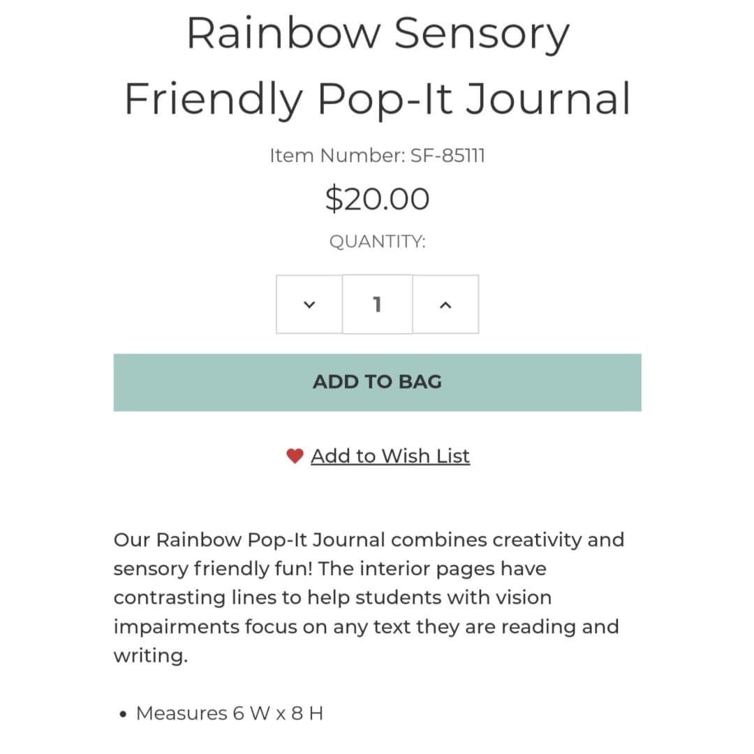 C R GIBSON SENSORY FRIENDLY POP JOURNAL - RAINBOW - Thumbnail 3