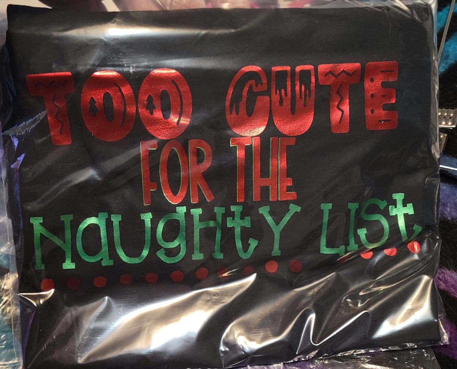 "Too Cute For The Naughty List" Youth Tshirt - Thumbnail 4